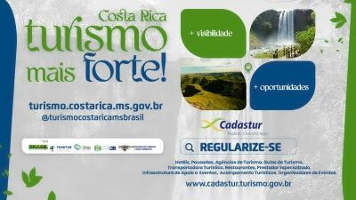 Imagem da notícia Prefeitura de Costa Rica convoca empreendedores a se cadastrarem no CADASTUR